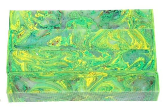 Diamond Painting Pen - Swamp Mist limited edition - Handmade Custom handcrafted lathe acrylic green yellow