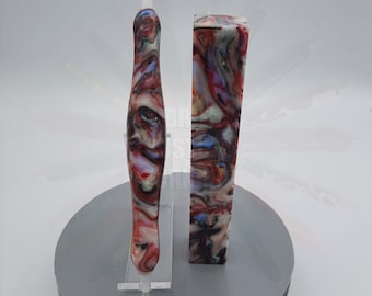 Diamond Painting Pen  - Mother of Pearl with Red - Handmade Custom handcrafted lathe acrylic abalone