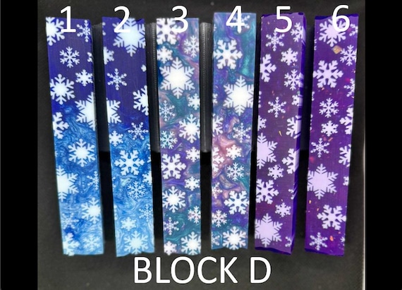 Diamond Painting Pen - Block D - handmade custom handcrafted lathe acrylic snowflake winter snow - Castaway Creations