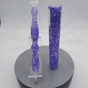 Diamond Painting Pen  - Showboat Glitter - Custom handmade handcrafted lathe acrylic sparkle shiny purple lilac lavender
