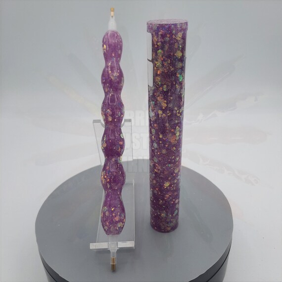 Diamond Painting Pen  - Frosted Plum Prismatic Glitter - Custom handmade handcrafted lathe acrylic purple sparkle shiny