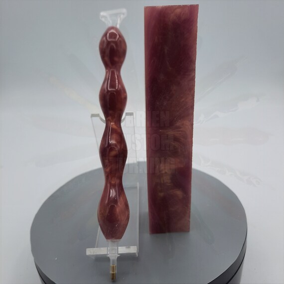 Diamond Painting Pen - nebulized golden violet rhino - Handmade Custom handcrafted lathe acrylic