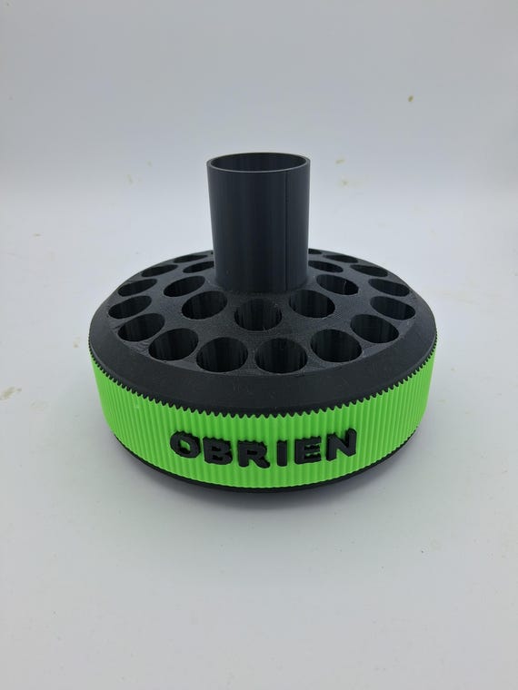 Rotating Pen Carousel 2 tone black and green - Obrien Custom Turning Diamond painting pen display original model with storage in middle