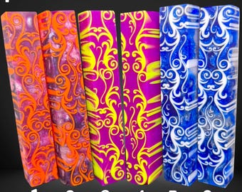 Diamond Painting Pen - Block F - handmade custom handcrafted lathe acrylic vines lace - Castaway Creations