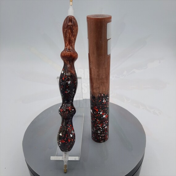 Diamond Painting Pen  - Mutations Copper / Black Widow Glitter - Handmade Custom handcrafted lathe acrylic sparkle shiny red