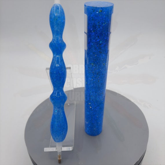 Diamond Painting Pen - Indigo Glitter Plus - Handmade Custom hand turn lathe bright blue sparkle shiny