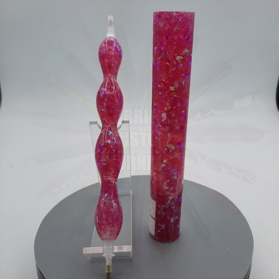 Diamond Painting Pen  - sugar plum angel wings glitter - Custom handmade handcrafted lathe acrylic pink sparkle shiny