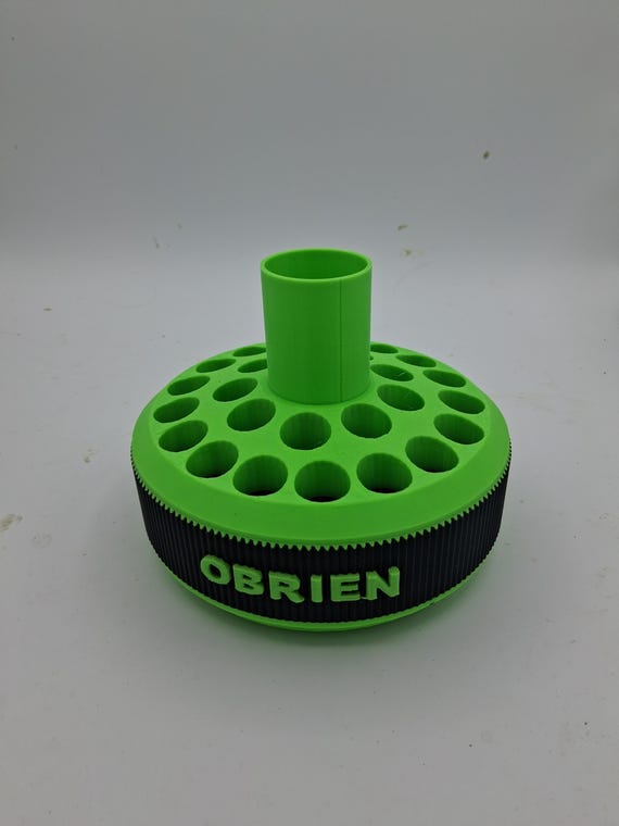 Rotating Pen Carousel 2 tone green and black - Obrien Custom Turning Diamond painting pen display original model with storage in middle