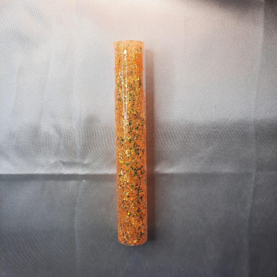 Diamond Painting Pen  - Clementine Angel Wings Glitter - Custom handmade handcrafted lathe acrylic orange sparkle shiny