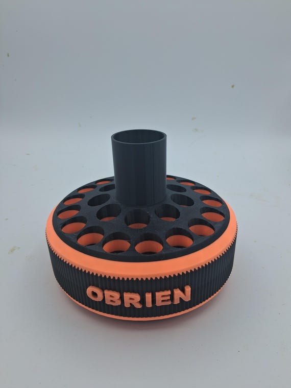 Rotating Pen Carousel 2 tone black and orange - Obrien Custom Turning Diamond painting pen display original model with storage in middle