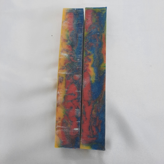 Diamond Painting Pen - Tropical Punch glow in the dark - Custom handmade handcrafted lathe acrylic red yellow blue