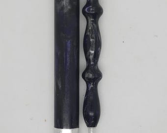 Diamond Painting Pen - Carolina Violet Diamond Cast - handmade custom handcrafted lathe acrylic purple silver