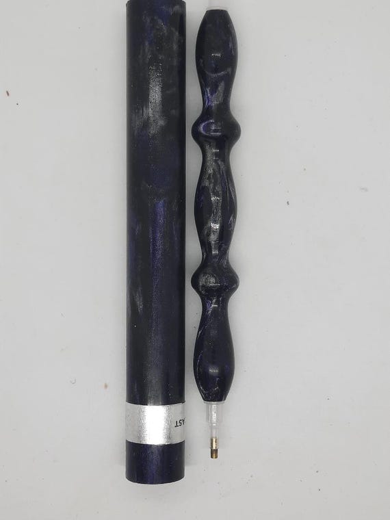 Diamond Painting Pen - Carolina Violet Diamond Cast - handmade custom handcrafted lathe acrylic purple silver