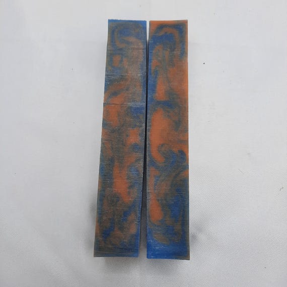 Diamond Painting Pen - Tangerine Dream glow in the dark - Custom handmade handcrafted lathe acrylic orange blue red
