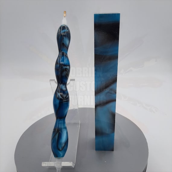 Diamond painting pen  - abalone (silk sapphire blue) - custom handmade handcrafted lathe acrylic blue