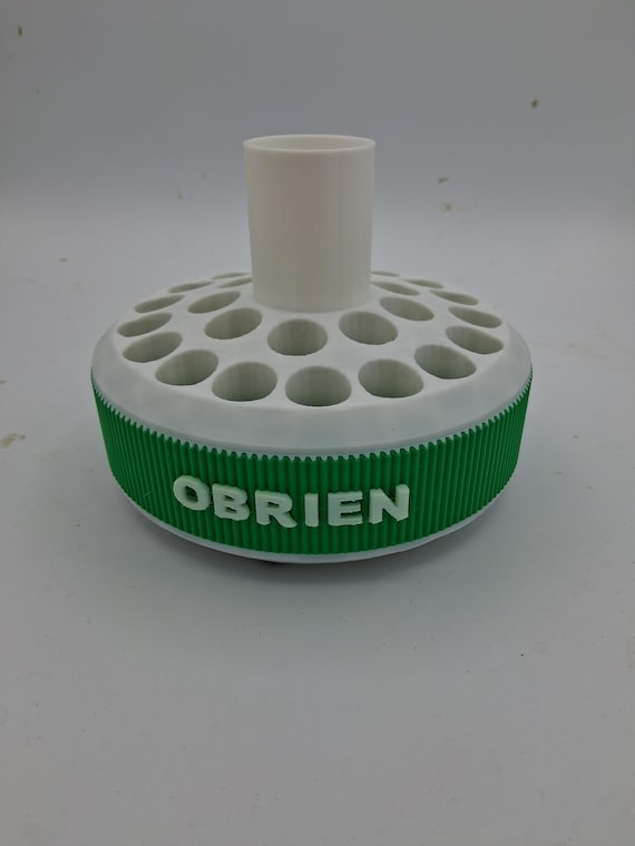 Rotating Pen Carousel 2 tone white and green - Obrien Custom Turning Diamond painting pen display original model with storage in middle