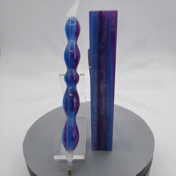 Diamond Painting Pen - Euphoria - Handmade Custom handcrafted lathe Blue and purple layers