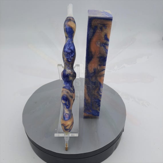 Diamond Painting Pen - Vanilla Bliss - handmade custom handcrafted lathe acrylic peach purple