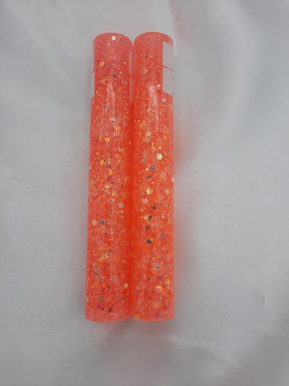 Diamond Painting Pen - Habanero Glow Glitter - Handmade Custom orange handcrafted lathe acrylic