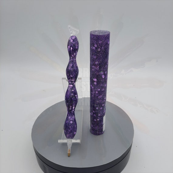 Diamond Painting Pen  - Heliotrope Glitter Plus -Handmade Custom handcrafted lathe acrylic purple sparkle shiny