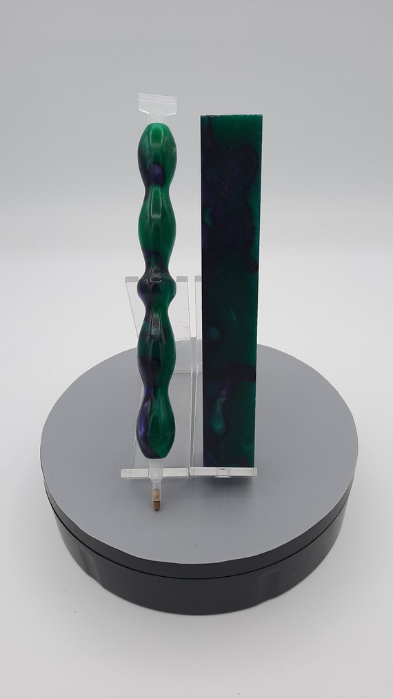 Diamond Painting Pen - Purple Monster - Handmade Custom purple, green handcrafted lathe acrylic