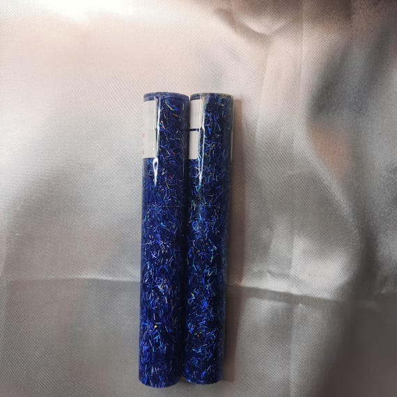 Diamond Painting Pen  - Power Blue Tinsel Glitter - Handmade Custom handcrafted lathe acrylic sparkle shiny