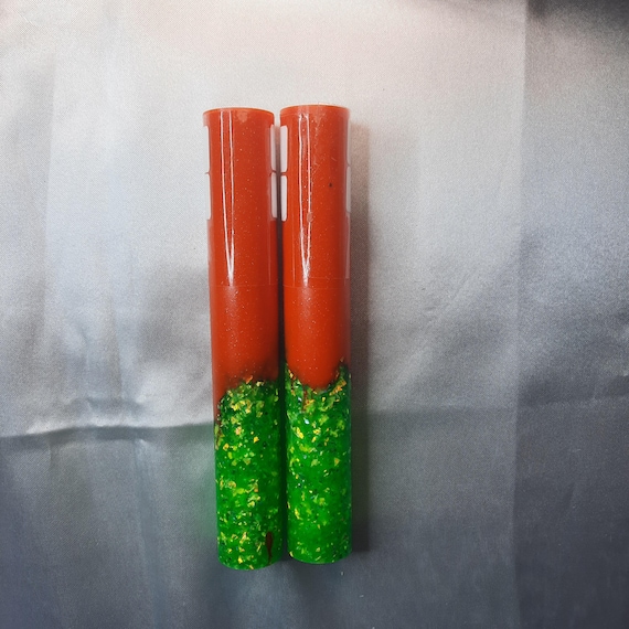 Diamond Painting Pen  - Solid Mutations Orange / Kiwi Glitter - Handmade Custom handcrafted  lathe sparkle shiny