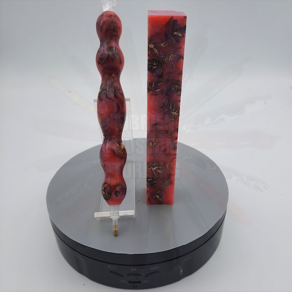 Diamond Painting Pen - Colorshift pink / purple Mini Pine Cone - handmade custom handcrafted lathe tree nature hybrid