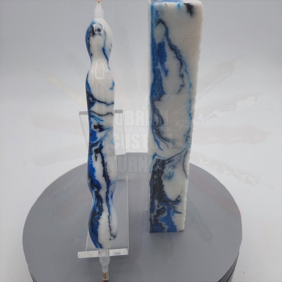Diamond Painting Pen - Frostbite - handmade custom blue and white handmade handcrafted  lathe acrylic
