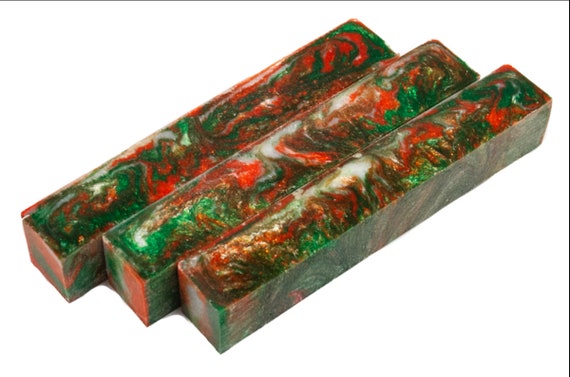 Diamond Painting Pen  - Irish Flag Glitter Limited Edition - Handmade Custom red and green handcrafted lathe acrylic sparkle