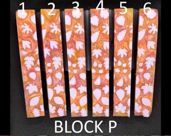 Diamond Painting Pen - Block P - handmade custom handcrafted lathe acrylic Fall Leaves Trees Autumn - Castaway Creations