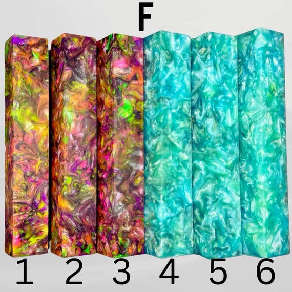 Diamond Painting Pen - Block F - handmade custom handcrafted lathe acrylic - Castaway Creations