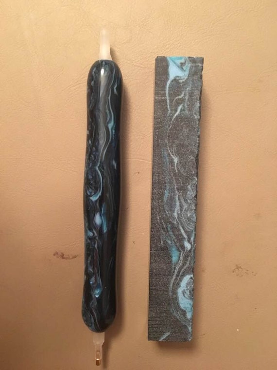 Diamond Painting Pen - The Abyss - handmade custom  handcrafted  lathe acrylic blue