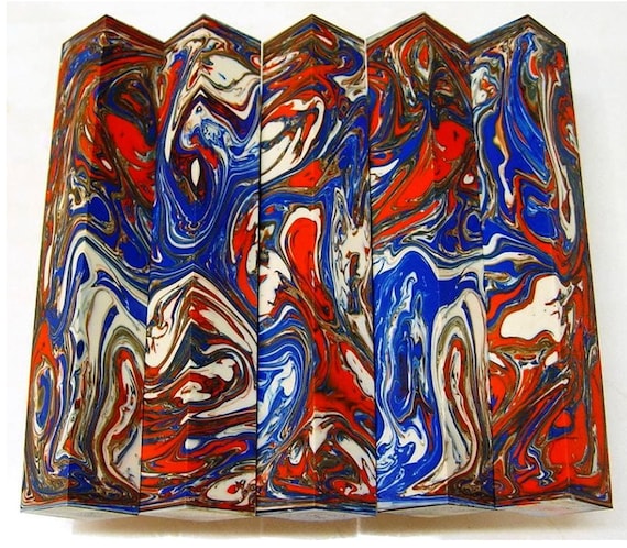 Diamond Painting Pen  - Blue Rumba Color Explosion - Handmade Custom red handcrafted lathe acrylic
