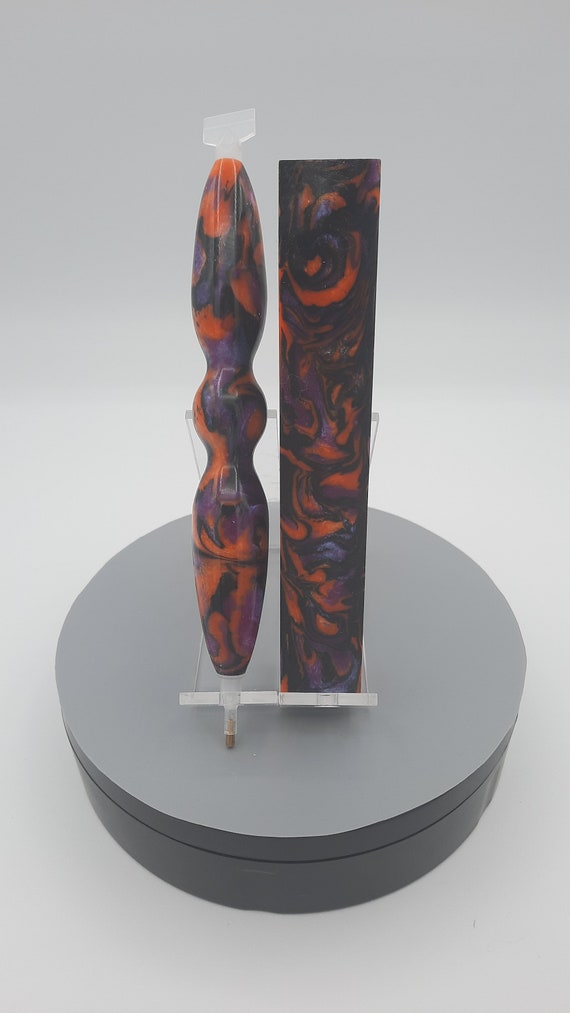 Diamond Painting Pen - Nightmare Colors - Handmade Custom orange, black, purple handcrafted lathe acrylic