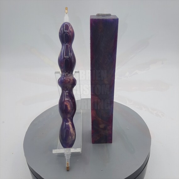 Diamond Painting Pen - orion nebula rhino - Handmade Custom pink and purple handcrafted lathe acrylic galaxy