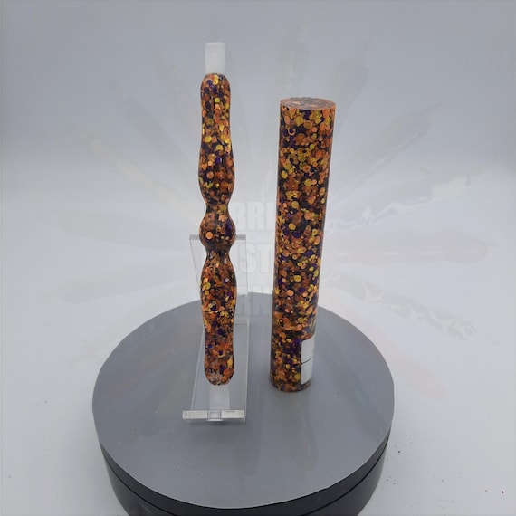 Diamond Painting Pen  - Bourbon Street Jewel Glitter - handmade custom handcrafted lathe acrylic gold purple sparkle shine