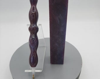 Diamond Painting Pen - Northern Lights Rhino - Handmade Custom purple pink handcrafted  lathe acrylic