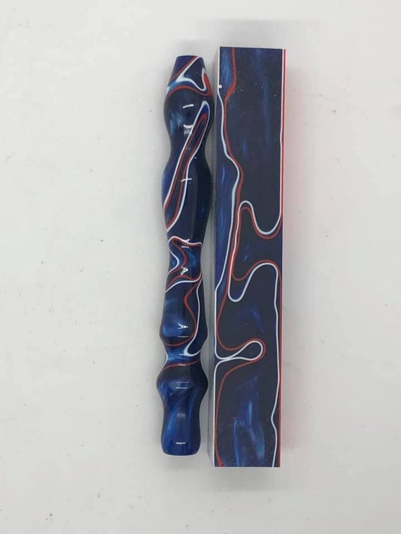 Diamond Painting Pen - Kirinite Patriot - Handmade Custom red, white, blue handcrafted  lathe acrylic