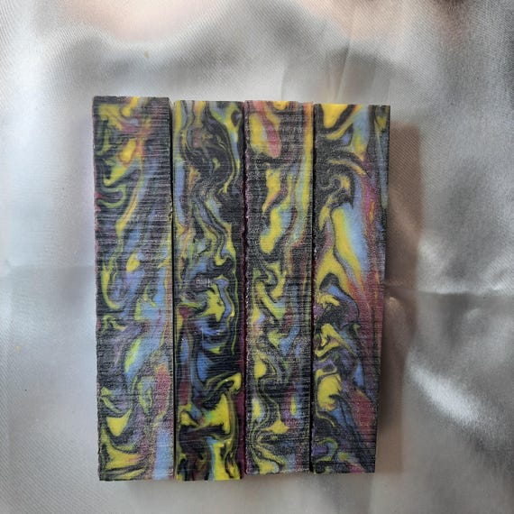 Diamond Painting Pen - Dahlia Limited Edition - Custom handmade handcrafted lathe acrylic yellow black blue