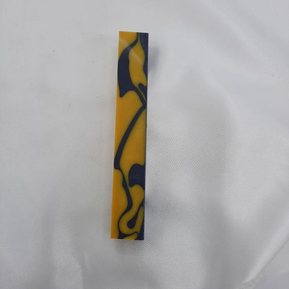 Diamond Painting Pen - Wolverine - handmade custom handcrafted lathe acrylic yellow blue