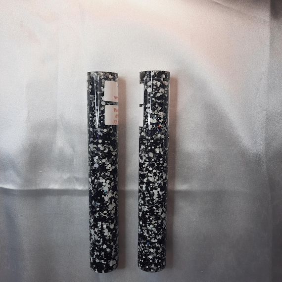 Diamond Painting Pen  - Dalmation circle glitter - Custom handmade handcrafted lathe acrylic black and white shimmer sparkle