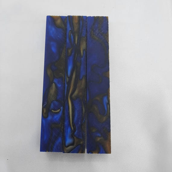 Diamond Painting Pen - King's Blue - Handmade Custom handcrafted  lathe royal blue and yellow gold