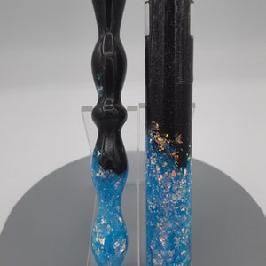 Diamond Painting Pen - Thermal Mutations Black to Red - castaway glitter - Custom handmade handcrafted lathe acrylic heat color change