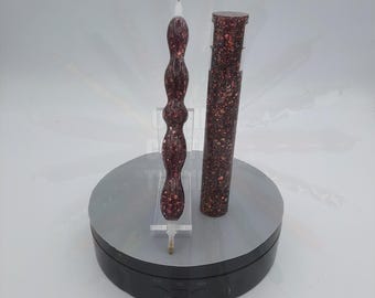 Diamond Painting Pen  - Everlast Chameleon Glitter -  Handmade Custom handcrafted lathe acrylic red sparkle shiny