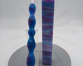 Diamond Painting Pen - Northern Lights - Handmade Custom blue and purple alumilite handcrafted lathe acrylic