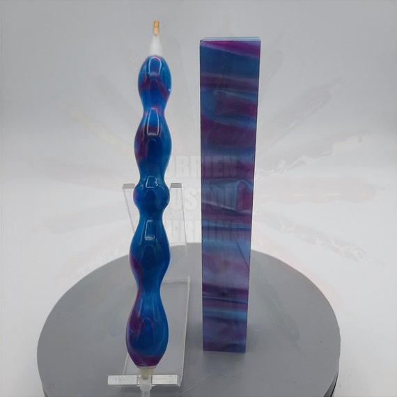 Diamond Painting Pen - Northern Lights - Handmade Custom blue and purple alumilite handcrafted lathe acrylic