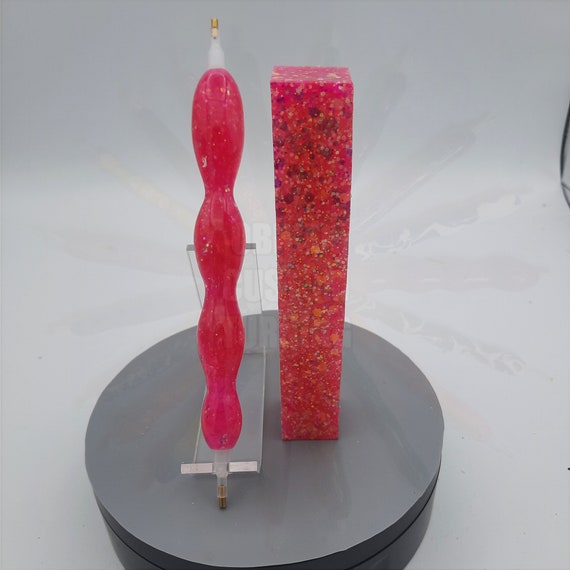 Diamond Painting Pen  - Lovesick Glitter limited edition - Custom handmade handcrafted lathe acrylic pink gold sparkle