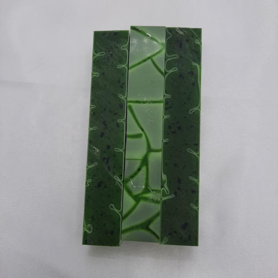 Diamond Painting Pen - Kirinite Pepper Jade - Handmade Custom green handcrafted lathe acrylic