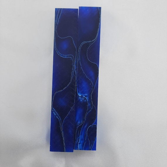 Diamond Painting Pen  - blue Hawaii - Handmade Custom handcrafted lathe acrylic blue black white mesh